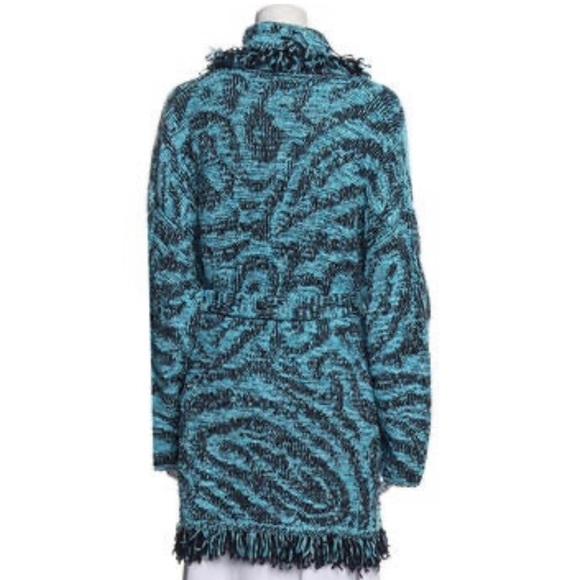 NWOT Alanui Tiger Jacquard Wrap Cardigan - Picture 2 of 4